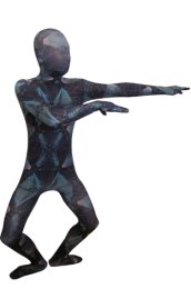 Abstract Sky Zentai Suit | Blue and Purple Spandex Lycra Full Body Suit
