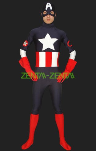 American Captain Spandex Lycra Unisex Zentai Costume