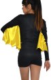 B-guy Black and Yellow Spandex Lycra Costume with Wings