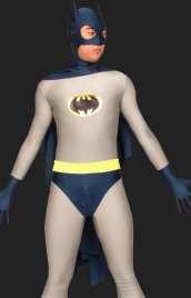 Bat Man! Grey and Dark Blue Lycra Spandex B-guy Zentai Suits