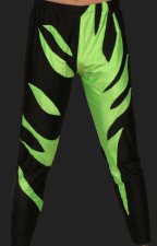 Black and Green Spandex Lycra Wrestling Pants