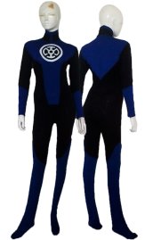Black and Royal Blue Spandex Lycra Super Hero Zentai Suit