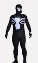 Black and White Shiny Spandex Lycra S-guy Zentai Costume with Lenses