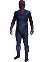 Black Blue and Red Printed S-guy Spandex Lycra Zentai Suit with 3D muscle Shading