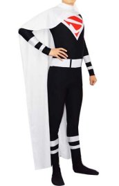 Black Superman Spandex Lycra Zentai Costume