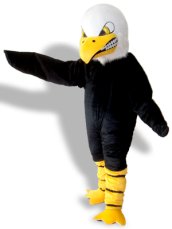 Black White And Yellow Bird Mascot Costume