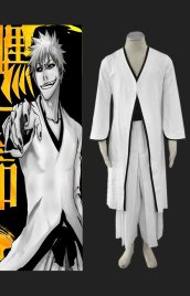 Bleach-Ichigo Cosplay 卍 2th Cosplay Costume (White)