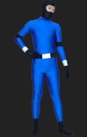 Blue and Black Ninja Full Body Spandex Lycra Catsuit