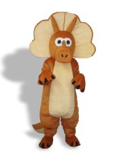 Brown And Light Yellow Dinosaur Mascot Costume