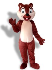 Brown Squirrel With 1 Tooth Mascot Costume