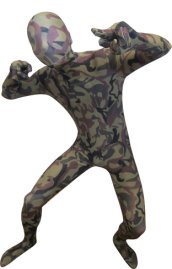 Camouflage Zentai Suit | Military Green and Brown Spandex Lycra Zentai Suit