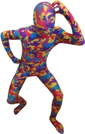 Camouflage Zentai Suit | Red and Blue Spandex Lycra Zentai Suit