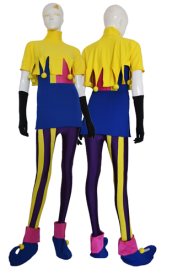 Clopin Trouillefou Costume | Yellow and Blue Spandex Lycra Catsuit