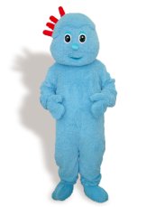 Cute Blue Human Mascot Costume