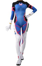 D Va Overwatch Upgraded Costume | Printed Spandex Lycra with Shiny Metallic and Cotton Padding