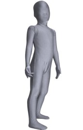 Dark Silver Spandex Lycra Kid's Zentai Suit
