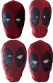 Deadpool Costume with Gear | Dark Red and Black Piping Sewn with 7 Sets Hoods
