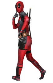 Deadpool Wade Wilson Printed Spandex Lycra Costume with Accessories
