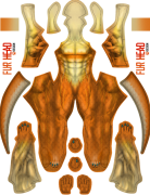 Dragon Male Golden Printed Fur Bodysuit Costume