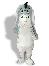 Grey And White Elephant Mascot Costume