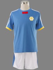 Inazuma Eleven-Blue,Yellow,Red And White Boy's Summer Soccer Uniform