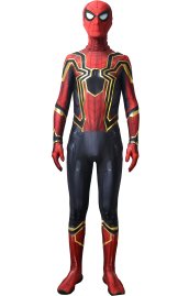 IRON SPIDER MCU V3 Printed Costume Set with Golden Film Printed