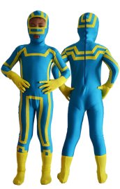 Kick Ass Kids Costume | Blue and Yellow Spandex Lycra Zentai Suit