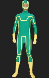 Kickass! Green and Yellow Spandex Lycra Unisex Zentai Costume