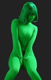 Lawn Green Full-body Unisex Modal Zentai Suit