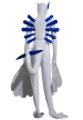 Lugia Costume | White and Blue Shiny Metallic EVA Bodysuit