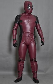 New! Matte Fake Leather Deadpool Costume with Cotton Padding
