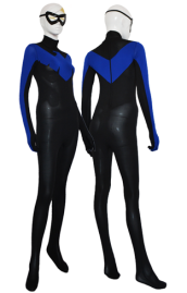 Nightwing Costume | Black and Royal Blue Spandex Lycra Catsuit 2