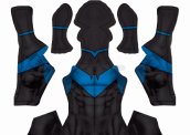 Nightwing Rebirth ver3 Printed Spandex Lycra Costume