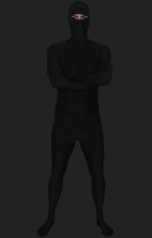Ninja Costume | Black Spandex Lycra Full Body Zentai Suit
