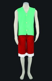 ONE PIECE-Monkey D Luffy Cosplay Costume 3th Green