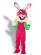 Pink and Green Bunny Mascot Costume