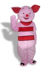 Pink and Red Piggy Mascot Costume