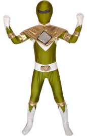Power Ranger Mighty Morphin Green Kids Zentai Suit