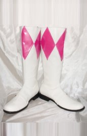 Power Ranger- Mighty Morphin Pink and White Boots