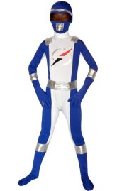 Power Rangers Operation Overdrive Blue Kids Zentai Suit