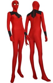 Red and Black Super Hero Spandex Lycra Zentai Suit