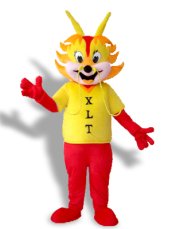 Red And Yellow Dragon Mascot Costume