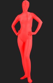 Red Full-body Lycra Spandex Silk Unisex Zentai Suit
