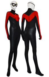 Red Nightwing Costume | Black and Red Spandex Lycra Catsuit 2