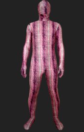 Red Snake Skin Spandex Lycra Unisex Zentai Suit