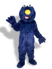 Royal Blue Long-furry Monster Mascot Costume