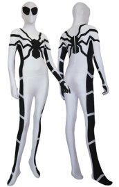 S-guy Future Foundation Costume | White and Black Spandex Lycra Zentai Suit