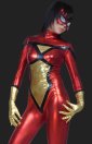 SPIDER-WOMAN Costume | Red and Gold Shiny Metalic Zentai Suits