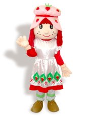 Strawberry Girl Short-furry Mascot Costume