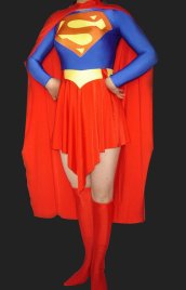 Superman! Blue and Red Lycra Spandex Super Hero Zentai Suits